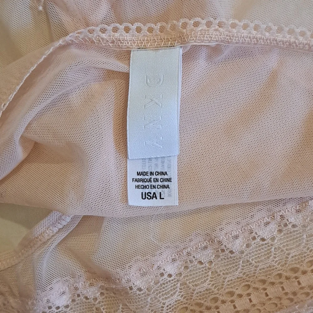 DKNY Lace Bralett and Panty Set, Soft Blush, Bralett M Panty L. NWOT